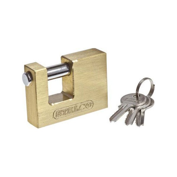 Zámok visiaci mosadzný pevnostný s čapom 70 mm, STALCO