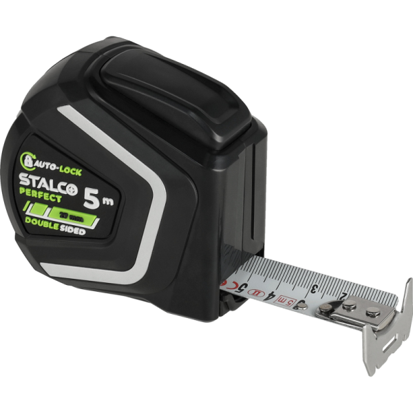 Zvinovací meter s autostop, 5 m x 27 mm, STALCO PERFECT