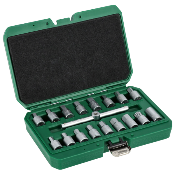 Kľúče na vypúšťacie olejové zátky, 3/8″ sada 18 kusov, STALCO