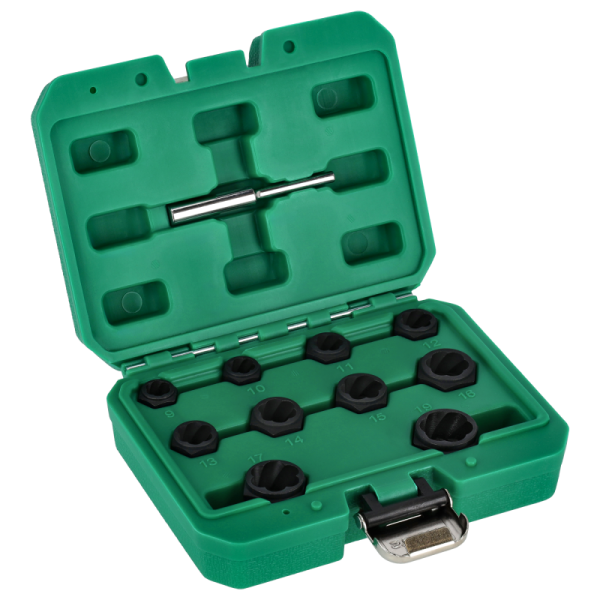 Sada na vyťahovanie poškodených skrutiek a matíc - sada 11 kusov, STALCO