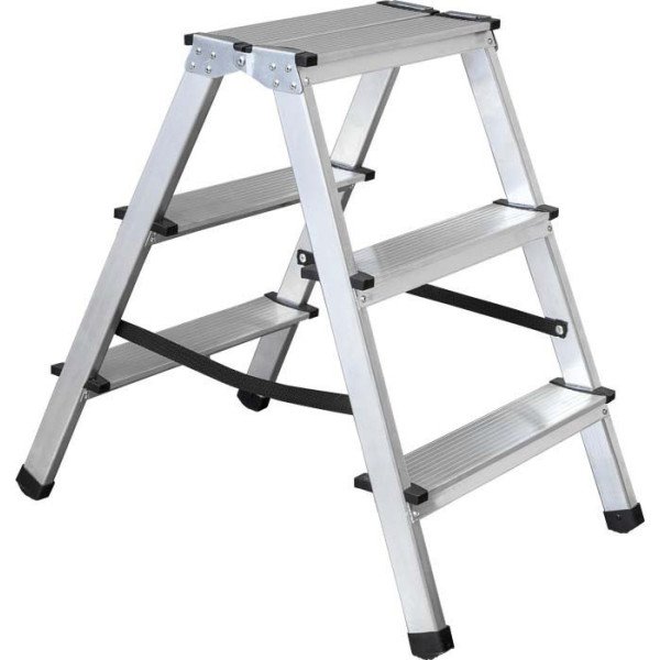 Rebrík domový dvojitý 150kg 2 x 3 stupne (s podestou) , 2,20 kg 1