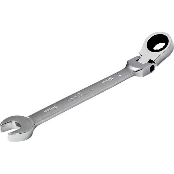 Kľúč plochý-očkový s račňou a kĺbom 19 mm, STALCO