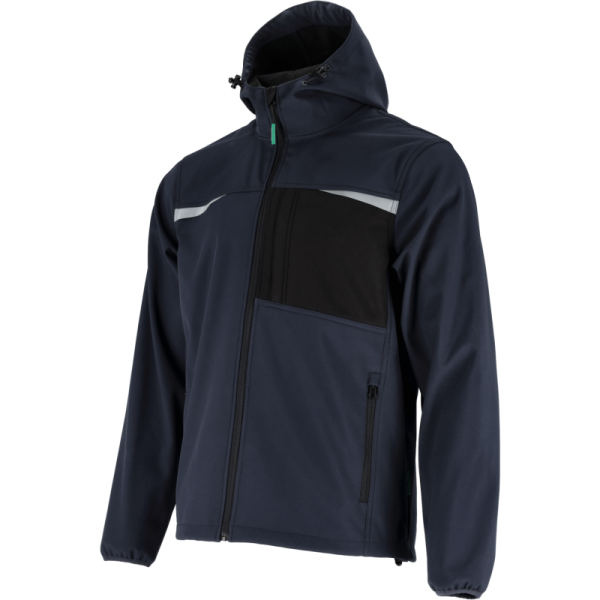 Pánska softshellová bunda ROCK, L, tmavomodrá, STALCO