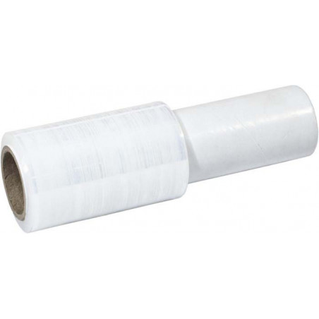 Streč fólia - granát 10 cm / 0,21-0,25 kg / s rúčkou / transparentná, STALCO