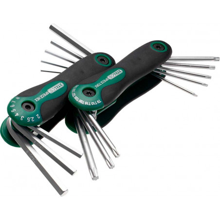 Sada kľúčov TORX a HEX Torx: T9 - T40 , Hex: 2-8 mm , 8 x 8 el., STALCO