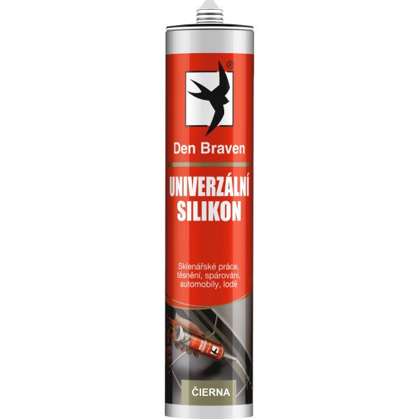Silikón univerzálny, čierny, 280ml, DEN BRAVEN