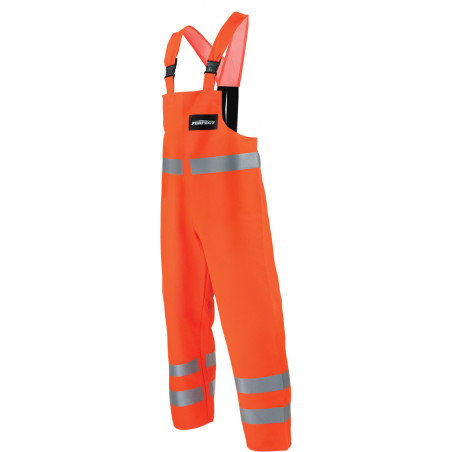 Reflexné nohavice s trakmi nepremokavé - AQUA HI-VIS B - XL oranžové