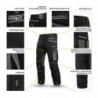 Pracovné nohavice do pásu  - PROFESSIONAL STRETCH LINE - S čierne