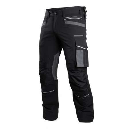 Pracovné nohavice do pásu  - PROFESSIONAL STRETCH LINE - M čierne