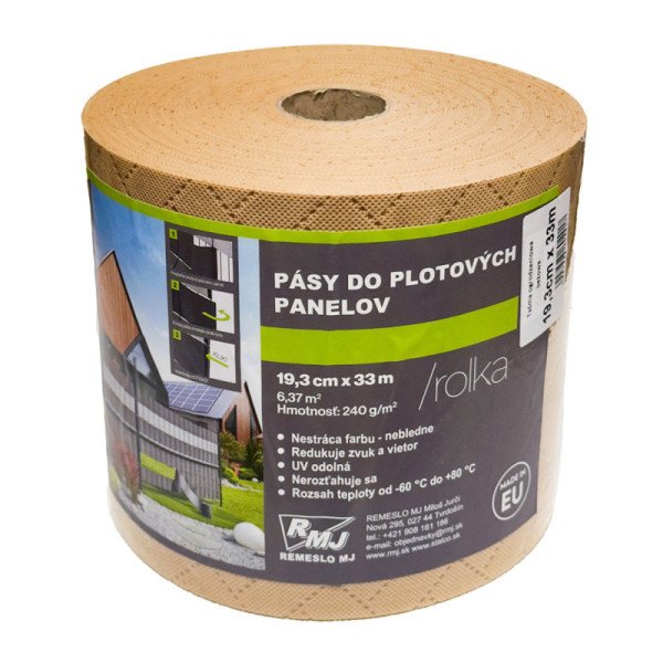 Pás do plotových panelov - Béžový - Široký (19,3cm x 33m), RMJ