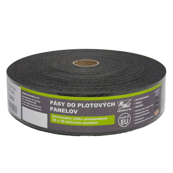 Pás do plotových panelov - Antracitový/sivý - Úzky (4,7cm x 33m), RMJ