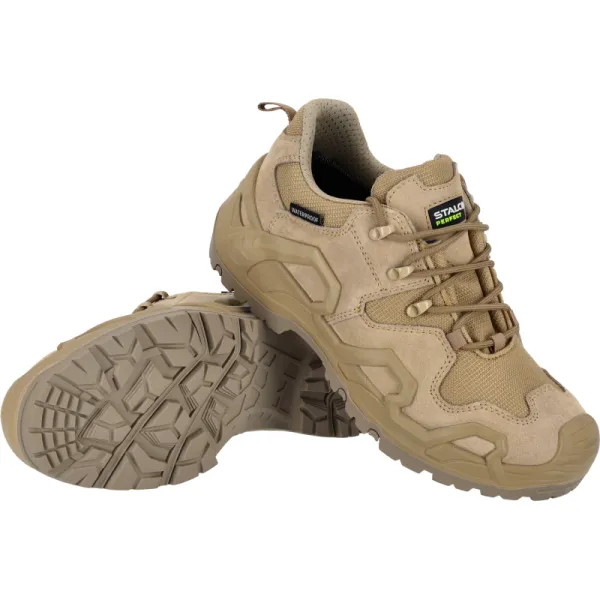 Poltopánky DEFENDER LOW OB, veľ. 44 - tmavobéžové, STALCO PERFECT