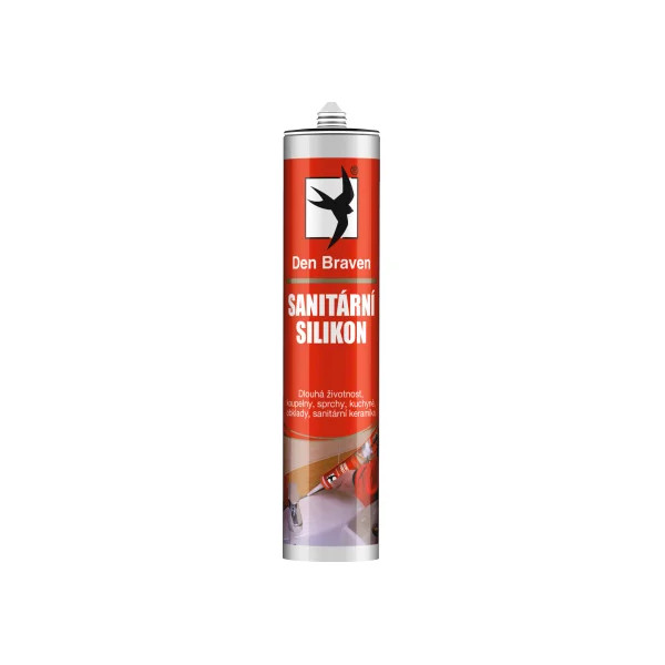 Silikón sanitárny, hnedý, 280ml, DEN BRAVEN