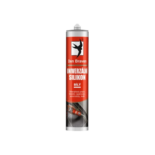 Silikón univerzálny, biely, 280ml, DEN BRAVEN