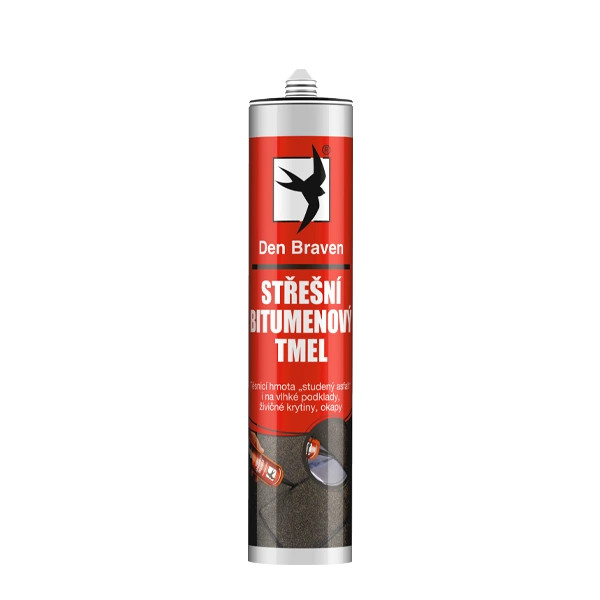 Tmel strešný bitúmenový, čierny, 310ml, DEN BRAVEN
