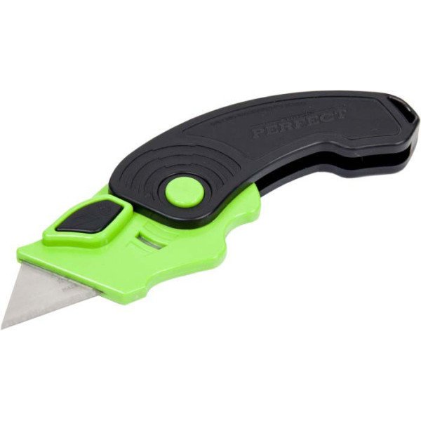 Nôž s lichobežníkovou čepeľou háková čepeľ 0,6 mm, STALCO PERFECT