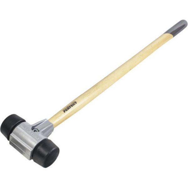 Kladivo gumené Ø60 mm, 90sh, guma, rukoväť 200 mm, STALCO PERFECT