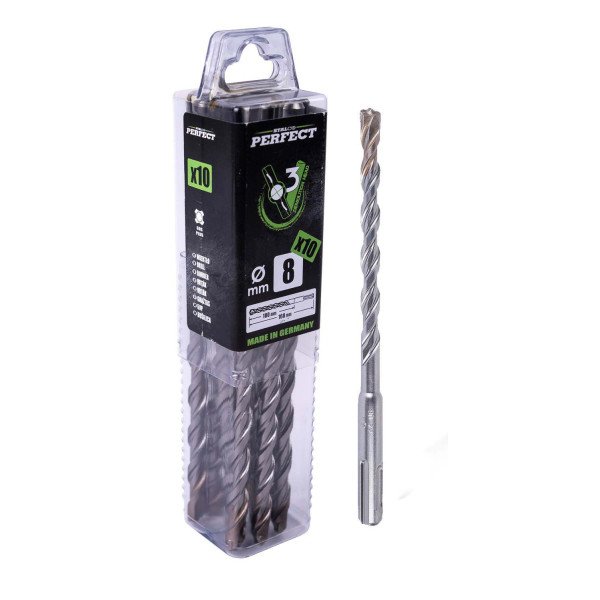 Vrták do betónu SDS-PLUS V3 V-PACK PACK Ø 10,0 x 260 mm, bal. 10 ks, STALCO PERFECT