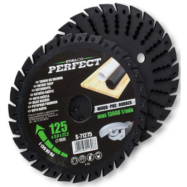 Kotúč rašpľový univerzálny pre uhlovú brúsku rašpľa univerzálna , Ø 125 x 22, 23 mm, STALCO PERFECT