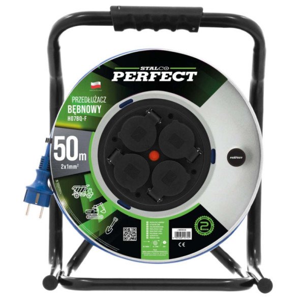 Predlžovací kábel na bubne špeciálny HEAVY LINE 40 m, STALCO PERFECT