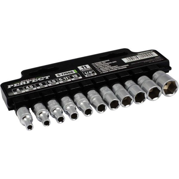 Sada nádstavcov 1/4" 1/4" , 4 - 13 mm , 11 prvkov 1/12