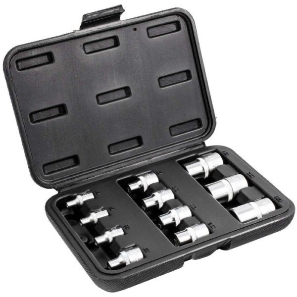 Sada nádstavcov TORX 1/2"+1/4"+3/8" 1/4" + 3/8" + 1/2" , TORX vnútorné , 11 prvkov 1/20