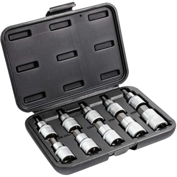 Sada nádstavcov HEX 1/2", 10 prvkov, STALCO PERFECT