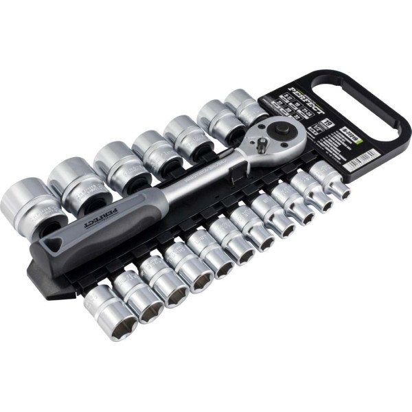 Sada nádstavcov 1/2", 19 prvkov, STALCO PERFECT