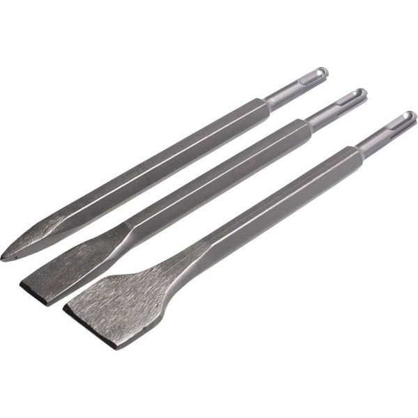 Zostava sekáčov do betónu SDS-PLUS , 250 mm , 3 prvky 1/5/25