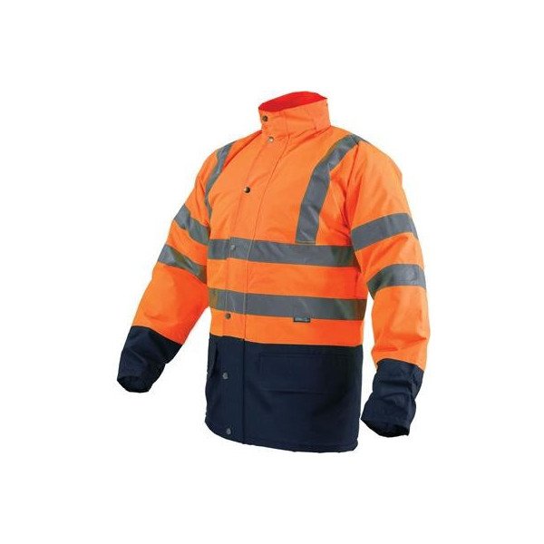 Reflexná zateplená bunda M oranžová, STALCO