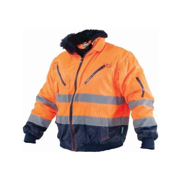Pilotná bunda zateplená, multifunkčná 3v1 Hi - Vis - XXXL oranžová, STALCO
