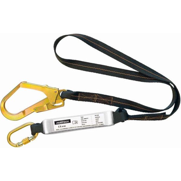 Lano pre zachytenie pádu s karabínou čierna, STALCO PERFECT