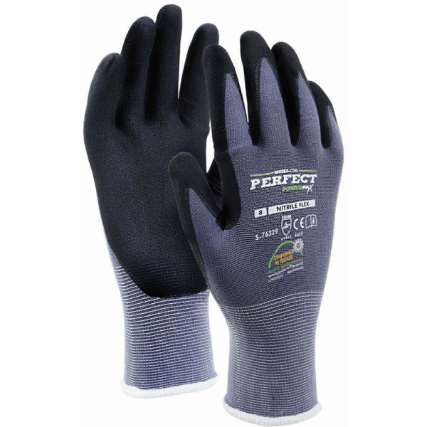 Rukavice nylonové Nitrile Flex - 9 12/120