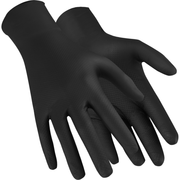 Rukavice nitrilové Nitrax Grip - 9 čierne 50/500