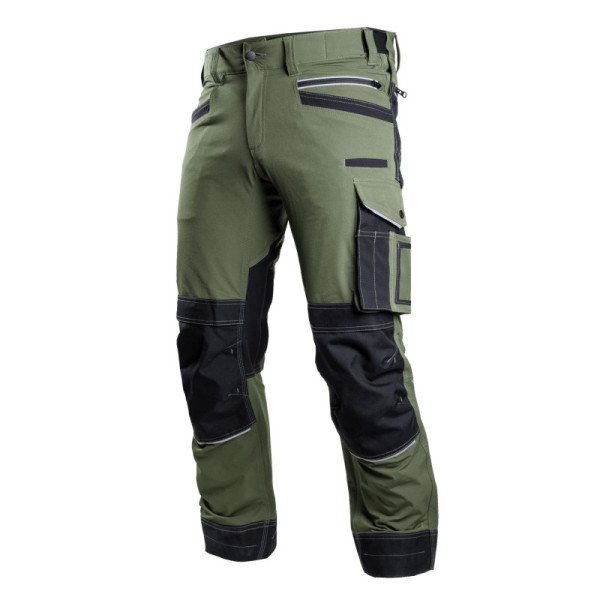 Pracovné nohavice do pásu Professional Stretch Line - XL olivovo zelená