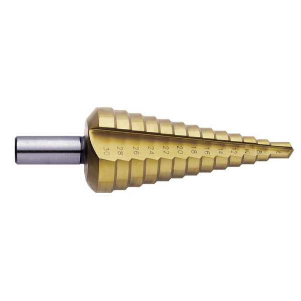 Stupňovitý vrták HSS-TiN Ø6.00-30.00 SKOK 2 MM