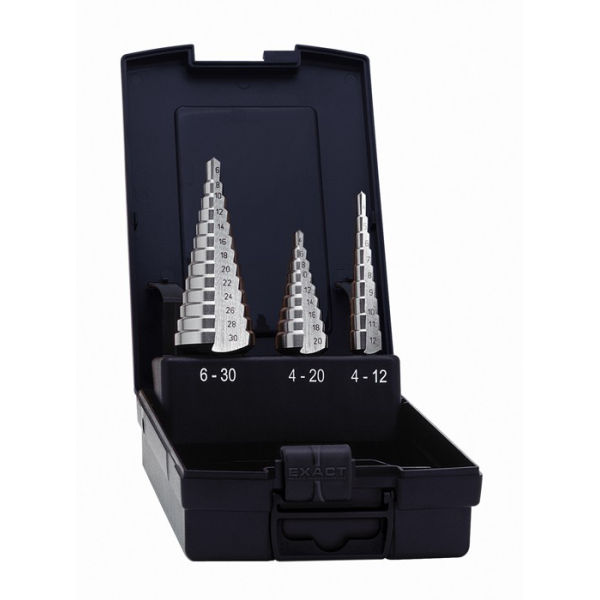 Stupňovitý vrták HSS Ø 4-12/1 4-20/2 6-30 mm 3ks, STALCO PERFECT