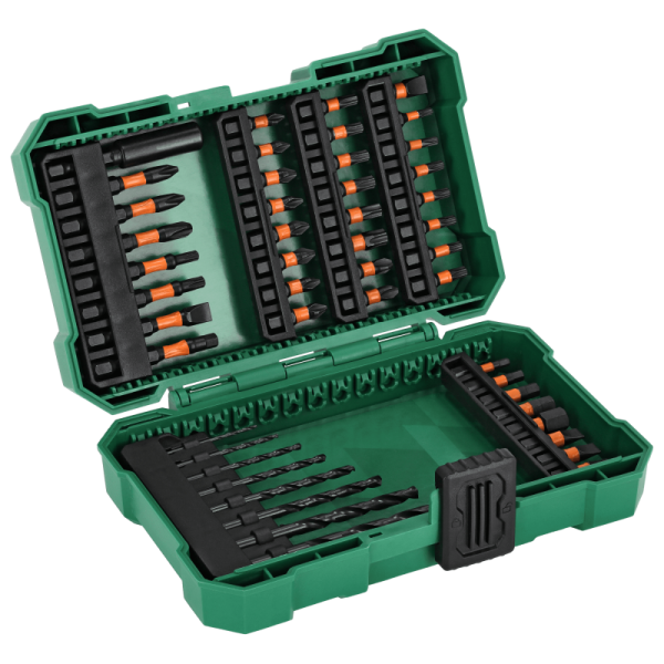 Sada bitov S2 25mm a 50mm a vrtákov, 48 ks, STALCO