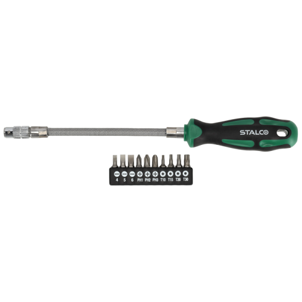 Elastický skrutkovač s koncovkami, STALCO