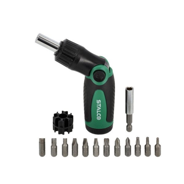 Skrutkovač s račňou a koncovkami, STALCO