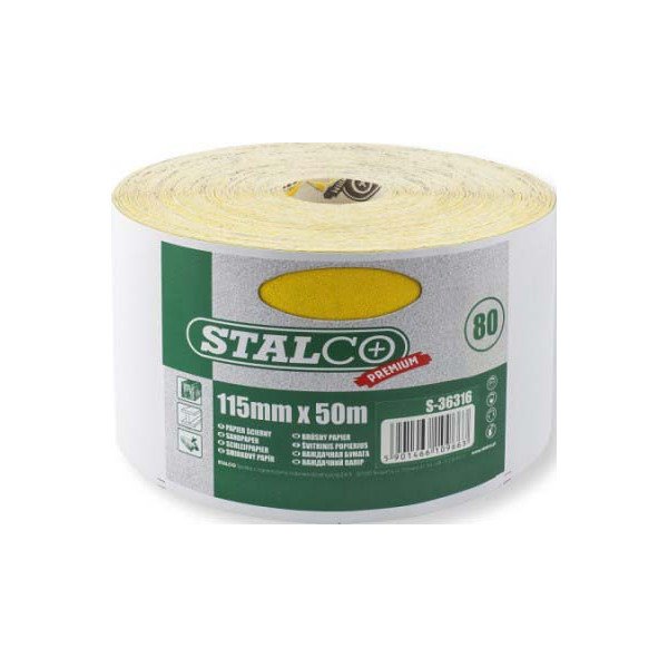 Brúsny papier navinutý v kotúči 115 mm x 50 m, G150, STALCO
