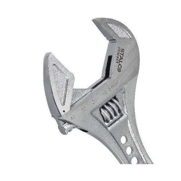 Nastaviteľný kľúč leštený CrV 0-28mm 200mm, STALCO PERFECT