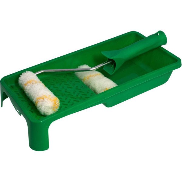 Maliarska súprava - Zlatá Niť UNIVERSAL miska 150 x 290 mm ,  rúčka  100 / Ø6 mm , 2 x Zlatá Niť 100 mm 1/25