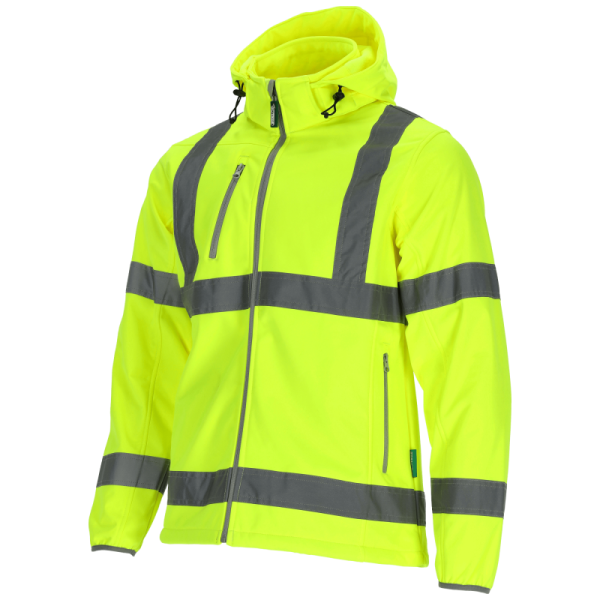 Reflexná softshellová bunda NEON - M žltá 1/10