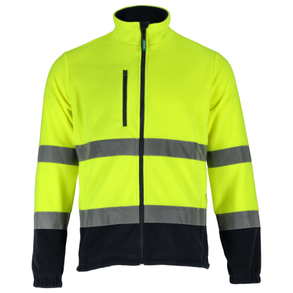 Pánska fleece mikina - BASIC NEON LINE žltá - XL