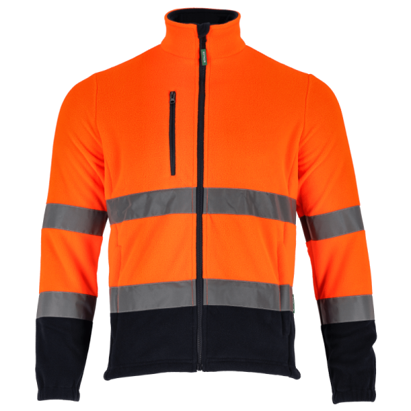 Pánska fleece mikina - BASIC NEON LINE oranžová - XXL, STALCO