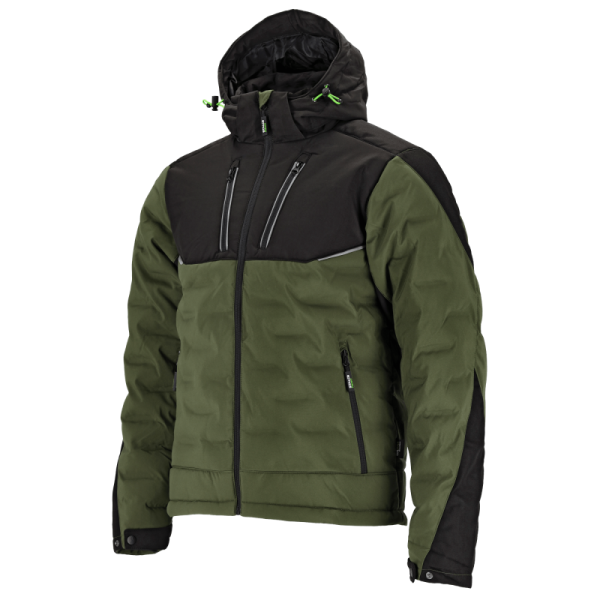 Pánska zateplená bunda - LOGAN J olivovo zelená - L, STALCO PERFECT