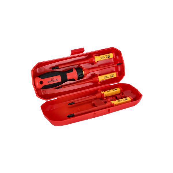 Sada elektrikárskych skrutkovačov 8 kusov. CRV STEEL, 1000V, STALCO