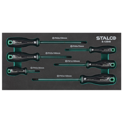 Sada plochých skrutkovačov...