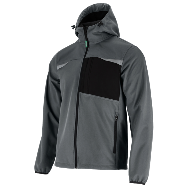 Pánska softshellová bunda ROCK grey L - STALCO